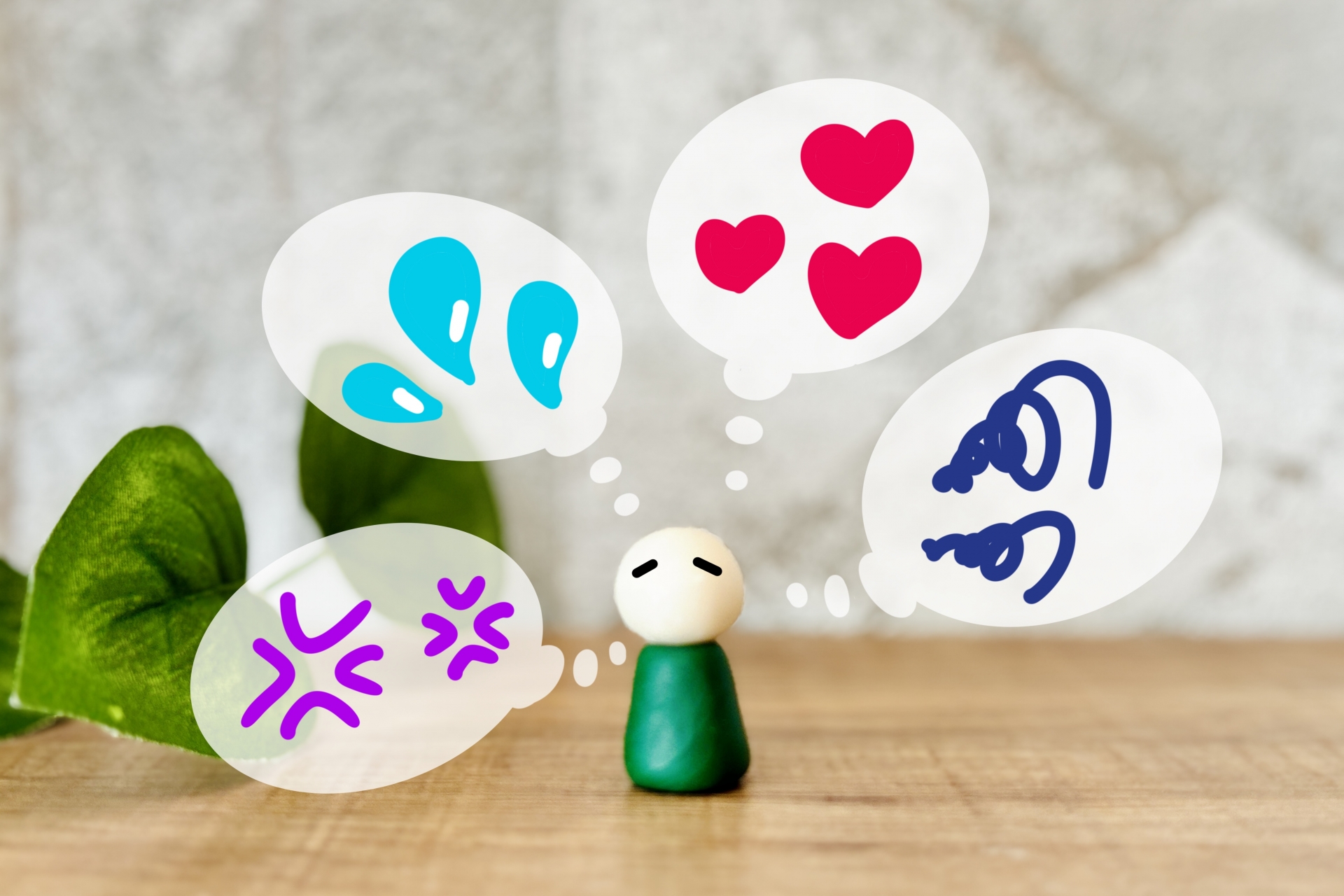 いろんな感情になっている子供のイメージ